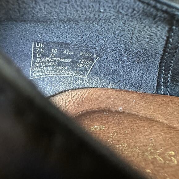 Clarks Collection Shoes 10M Black Leather Comfort Cushion Heels Career Pumps - Picture 6 of 8